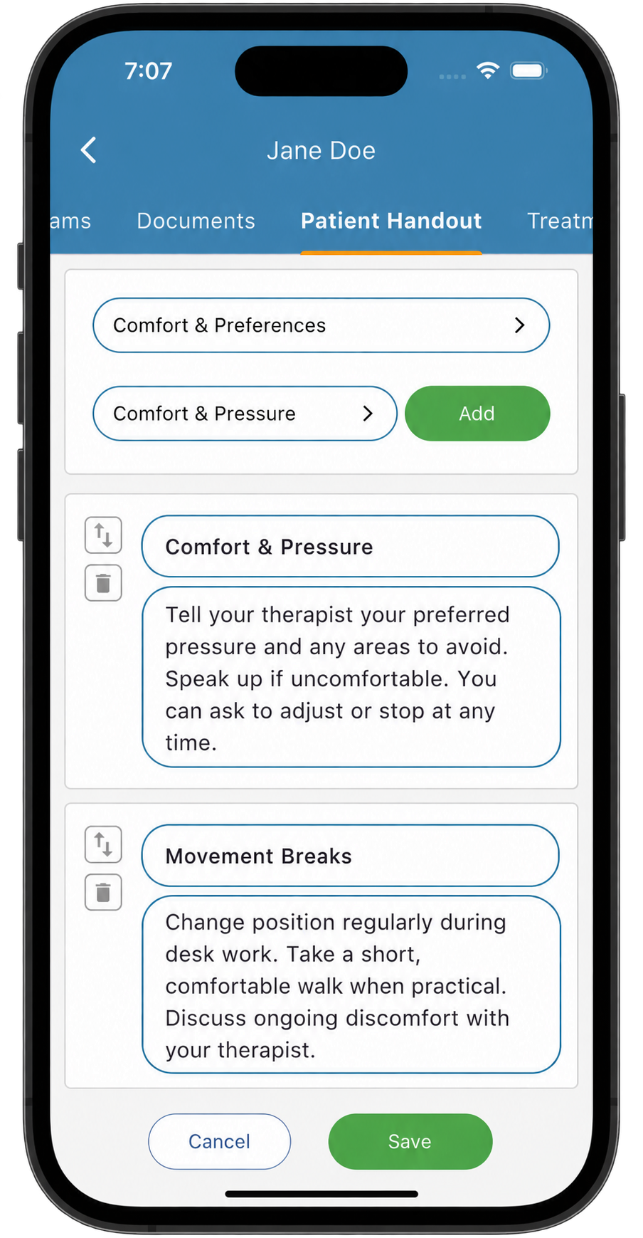 Creating stretch and aftercare handouts for massage therapy patients